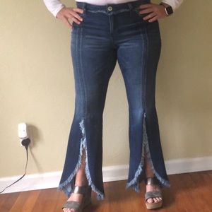 INC fray accent jeans